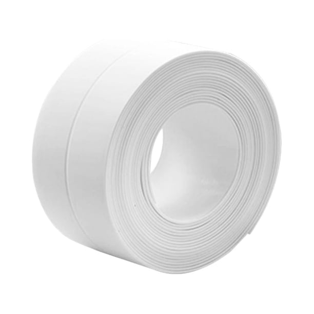FLhrweasw Cinta Calafateo Autoadhesiva Cinta Sellado Juntas 3 8 Cm X 1 M para Esquina (blanco)