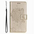 thumbnail image 1 of Wallet Case For Huawei P Smart 2018 2019 2020 2021 P8 P9 P20 P30 P40 Lite Pro 2017 Cute Cat Tree Card Slots Protect Cover D06F Gold For P Smart 2020, 1 of 6
