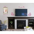 thumbnail image 4 of 5pc Curly Doodle Swirls Wall Art Stickers Vinyl Decals Home Décor Hot Pink, 4 of 6