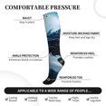 thumbnail image 3 of Lsque Blue Thunder Storm Dragon Pattern Sport Compression Socks for Men & Women 15-20 mmHg Knee High Nurse Pregnant Running Medical and Travel Athletic, 3 of 6