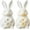 15cm Hollow Design Easter Bunny Figurine 2pcs A19, variant on 2026 Easter Hollowed-Out Rabbit, Resin Rabbit-Shaped Candle Holder, Resin Bunny Figurines, Easter Home Table Office Dining Room Mantle Party Decor，Charming Easter Décor
