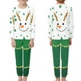 thumbnail image 2 of Renewold Christmas Pajamas for Family Kid 7-8 T Cute Elf Print Long Sleeve PJs Set Thermal Clothing Pullover Tops and Pants Matching Set of 2 Casual Tracksuit Shirt, 2 of 5