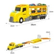 thumbnail image 5 of NIBOLOG Kids Truck Toy with Sound Light Guideposts Double Layers Foldable Track Alloy Mini Ejection Car Racing Inertial Drive Carrier Container Vehicle Toy Boys Birthday Gift, 5 of 7