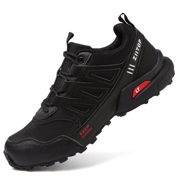 Men's Trail Running Shoes Lightweight Breathable Hiking Shoes Non Slip Outdoor Walking Sneakers for Travel Trekking Camping