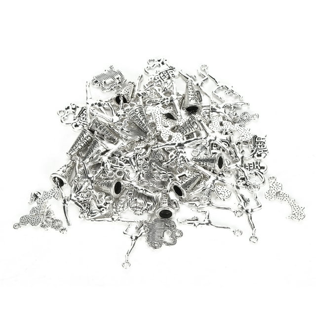 70 Uds. Colgante de joyería de aleación de Zinc con tema de porristas, decoraciones para Mini personas, suministros DIY