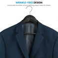 thumbnail image 5 of High-Grade Wood Suit Hangers (30 Pack) - Smooth Finish Solid Wood Coat Hanger with Non Slip Pants Bar, 360° Swivel Hook and Precisely Cut Notches for Camisole, Jacket, Pant, Dress Clothes Hangers, 5 of 7