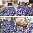 thumbnail image 5 of 5'x7' Area Rugs, Purple Blue Teal Butterfly Indoor Outdoor Area Rug for Living Room Bedroom, Modern Abstract Art Washable Bathroom Rugs Kitchen Floor Carpet Mats Home Decor Aesthetic, 5 of 8