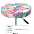 thumbnail image 2 of Cute Pineapple Colorful Flower Round Bar Stool Seat Covers, Elastic Round Chair Cover Stool Seat Slipcover Bar Stool Cushions Round Pad for 12-14 inch, 2 of 5