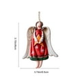 thumbnail image 3 of Christma Santa Ornaments Tree Decorations Dancing Flying Angels Vintage Resin Angel Pendant for Xmas Home Window Decor (C), 3 of 6