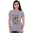 thumbnail image 3 of Life's A Gamble Skull Rose Tattoo Womens Fitted Plus Size Graphic Tee Brisco Brands 2X, 3 of 5