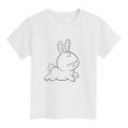 thumbnail image 3 of Shadoumai Easter Kids Graphic T-Shirt Soft Organic Short Sleeve Tee With Bunny And Egg Design For Holiday Celebration, 3 of 6
