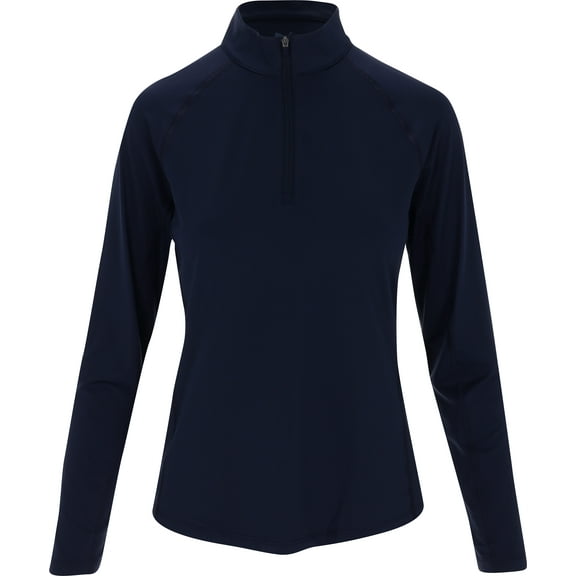 Puma YOU V Brr Solid 1/4 Zip Deep Navy Outerwear Women M