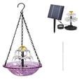 thumbnail image 1 of Rewenti Bloom Outdoor Garden Floating Hanging Solar Bird Feeder Birdbath Fountain Water Decor, 1 of 5