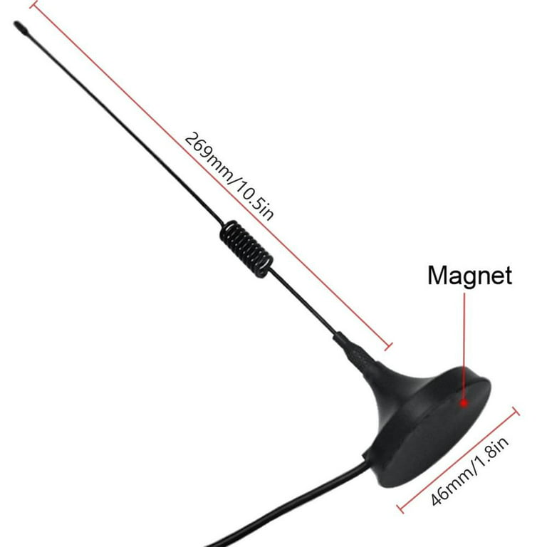 Car Magnet Antenna Universal Magnetic Am Fm Antenna for Radio Car Home 16ft  Long 75Ohm with Magnetic Base Antenna