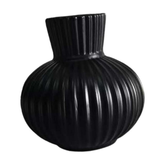 Jarrón decorativo de arte Jarrón decorativo elegante adorno de mesa arreglo floral negro S