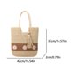 thumbnail image 2 of Bolso Paja Retro Mujeres Daisy Tejido Playa Hombro Femenino (beige), 2 of 9