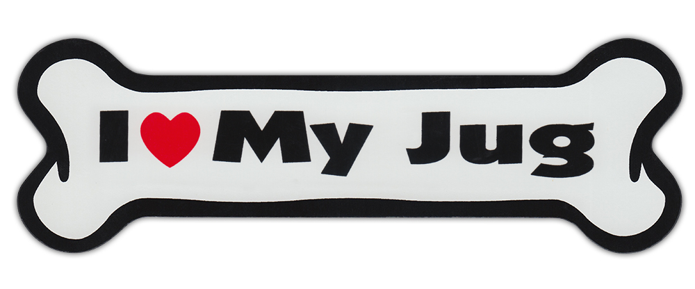 I Love My Morkie Dog Bone Shaped Car Magnet - 7x2 Inches - By Crazy Sticker Guy