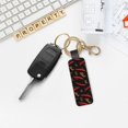 thumbnail image 5 of Wukai Hot Chili Print Leather Car Keychain, Universal Key Fob Keychain, Leather Key Chain Holder for Men and Women,360 Degree Rotatable, 5 of 5