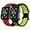 2-OrangeRedBlack+BlackGreen, variant on Adepoy Compatible for Apple Watch Band 38mm 40mm 42mm 44mm, Breathable Soft Silicone Wristbands Adjustable Bands for Apple iWatch Series 7, 6, 5, 4, 3, 2, 1, SE, Nike+, Edition"
