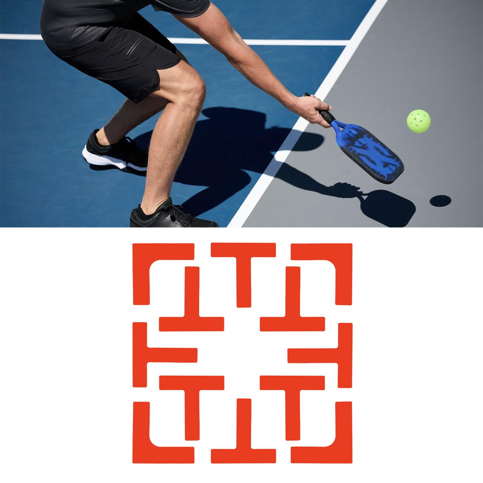 QccHieUs Pickleball Court Marker Kit Court Lines Marker Lawn Park Training Gift Equipment Red