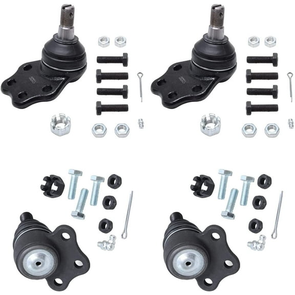 Detroit Axle - Front 4pc Ball Joints for 2WD 1997-1999 Dodge Dakota Durango, 4 Lower & Upper Ball Joints 1997 1998 1999 Replacement