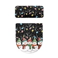 thumbnail image 5 of HELLHERO Cows with Santa Hats by Fence Toilet Seat Covers Set, Washable Reusable Polyester Toilet Lid Covers Set, 5 of 8