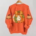 thumbnail image 6 of Mifsaly Halloween Sweatshirts for Women Fall Vintage Graphic Crewneck Sweatshirt Casual Oversized Long Sleeve Pullover Top for Autumn Everyday Orange,L, 6 of 7