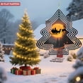 thumbnail image 4 of Metal Hanging Christmas Tree-Shaped Wind Decorations - Elegant Sleigh & Reindeer Design for Yard & Garden Spinners Perfect Holiday Decor, 4 of 7