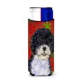 thumbnail image 1 of Caroline'S Treasures Ss4697Muk Perro De Agua Portugués Rojo Verde Copo De Nieve Navidad Ultra Hugger Para Latas Delgadas Enfriador De Latas Funda Hugger Lavable A Máquina Funda Para Bebidas Hugger Ais, 1 of 1