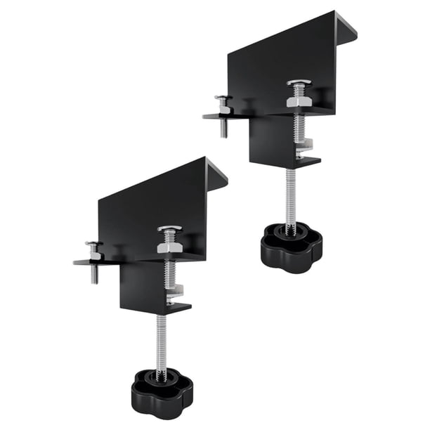 2 abrazaderas universales para gabinetes, abrazaderas de instalación frontal de cajones, accesorio para proyectos de muebles, clips para paneles de Negro