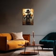 thumbnail image 2 of ZHONGYUTONG Skeleton Canvas Wall Art Halloween Fall Wall Decor Pumpkin Pictures Black Cat Painting Gothic Spooky Artwork Prints Home Decor Framed (12.00" x 18.00"), 2 of 4