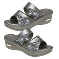 thumbnail image 1 of 1 par de zapatillas de suela de cuña gruesa Sandalias femeninas de verano Cuñas elegantes de boca de pez Zapatos de mamá Zapatillas casuales al aire libre para mujeres (talla gris 43 9.5US, 7UK, 41EU, 1 of 5