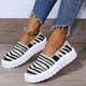 thumbnail image 5 of Calzado a rayas de suela gruesa informal y cómodo para mujer, zapatos individuales transpirables Wmkox8yii  FOPL2449, 5 of 9