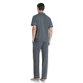 thumbnail image 5 of MAYFISH 100% Cotton Men's Sleepwear Short Sleeve Top and Long Pants Pajama Set Summer Breathable Pjs with Pockets (Iron Grey,XL), 5 of 7