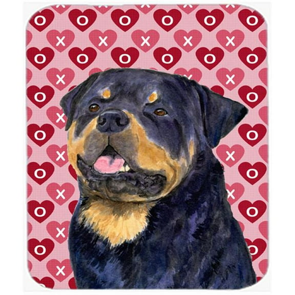 Rottweiler Hearts Love And Valentines Day Mouse Pad, Hot Pad Or Trivet