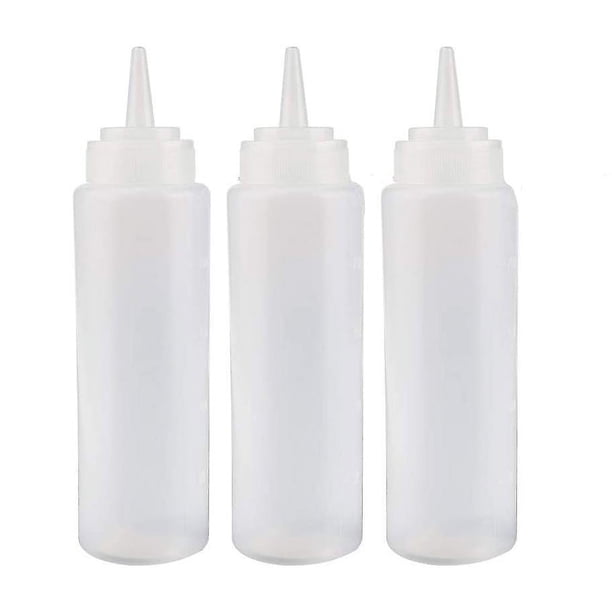 HUIHAOEU 6 Piezas Squeeze Bottle 30 Ml/60 Ml Botellas De Plástico Para Exprimir Pequeñas Botella De Salsa Para Salsa Ketchup Oliva Mostaza