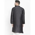 thumbnail image 5 of eloria Men's Traditional Black Thread Work Pathani Kurta, 5 of 7