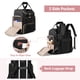 thumbnail image 4 of Mochila de maquillaje Prokva grande con 3 bolsas de maquillaje transparentes, color negro, 4 of 7