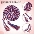 thumbnail image 3 of Graduation Honor Cords Graduation Tassel​ Grad Cords​ Bulk Polyester Yarn Honor Cord for Bachelor Gown for Graduation Students 4Pcs Blue White Red, 3 of 7