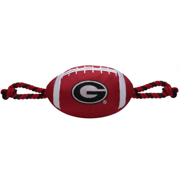 Pets First Collegiate Georgia Nylon Football-Licensed