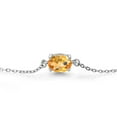 thumbnail image 3 of Gem Stone King 0.73 Cttw Yellow Citrine Solitaire Bracelet for Women | 925 Sterling Silver | Oval Checkerboard Cut 7X5MM | Gemstone Birthstone | Fine Jewelry Gifts for Women Mom Wife Her, 3 of 6