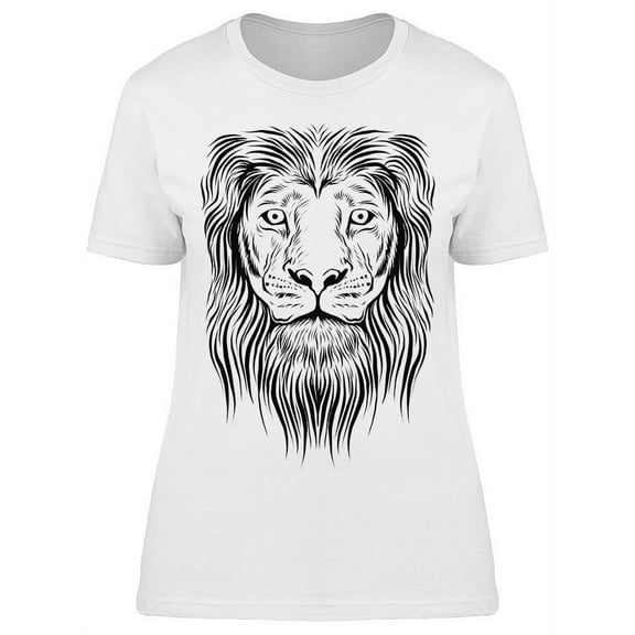 Sketch. Lion's Head T-Shirt Women -Image by Shutterstock, Female Large