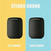 Ortizan X2 Mini Portable Wireless 5.3 Bluetooth Speaker, IPX7 Waterproof Outdoor Speaker with 15W Stereo Sound, 15H Playtime,Stereo Pairing