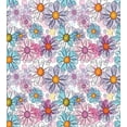 thumbnail image 3 of Flower Duvet Cover Set, Retro Spring Floral Pattern Grunge Funky Style Inspired Colorful Daisies Bohemian, Decorative 3 Piece Bedding Set with 2 Pillow Shams, Queen Size, Multicolor, by Ambesonne, 3 of 3