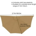 thumbnail image 2 of ABCISI 9FT 5Ribs Umbrella Replacement Canopy, Outdoor Half Umbrella Replacement Cloth, Market Yard Umbrella Replacement Top Cover, Patio Umbrella Parasol (Khaki), 2 of 9