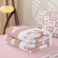 thumbnail image 5 of Homewish Cartoon Letter H Monogrammed Zipper Twin Comforter Sets with Fitted Sheet and 2 Pillowcases,Pink Girly Bowknot Princess Bow Zipper Bedding Set For Kids,Pink Reversible,4-Piece, 5 of 7
