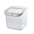 thumbnail image 4 of Contenedor de alimentos secos Contenedores de almacenamiento de despensa Contenedor de cereales Contenedor de almacenamiento de arroz Blanco Grande, 4 of 9