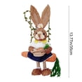 thumbnail image 2 of C Easter Bunny Swing, Handmade Grass Woven Pendant With Natural Wood Stand, Rustic Design And Strong Stability For Home Accent, Party Decor And Window Display - 6.69X1.57X7.28In, 2 of 7