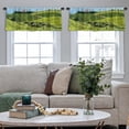 thumbnail image 4 of LALILO Kitchen Curtain Valance And Wine With Sea Spain Spain Rod Pocket Window Curtain 52"x 18" Set of 2, 4 of 5
