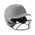 thumbnail image 1 of Casco para bateo de softbol Fastpitch Mizuno F6 con máscara gris, 1 of 3